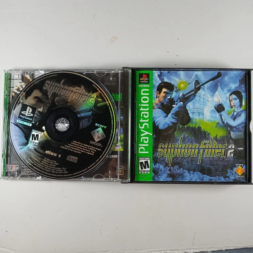 Sony Syphon Filter 2 PS1 Playstation Greatest Hits 2-Disc Set SCUS-94451